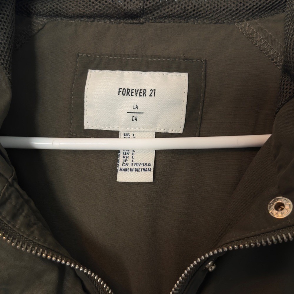 Forever 21 Dark Green Utility Jacket Size L - Picture 3 of 6